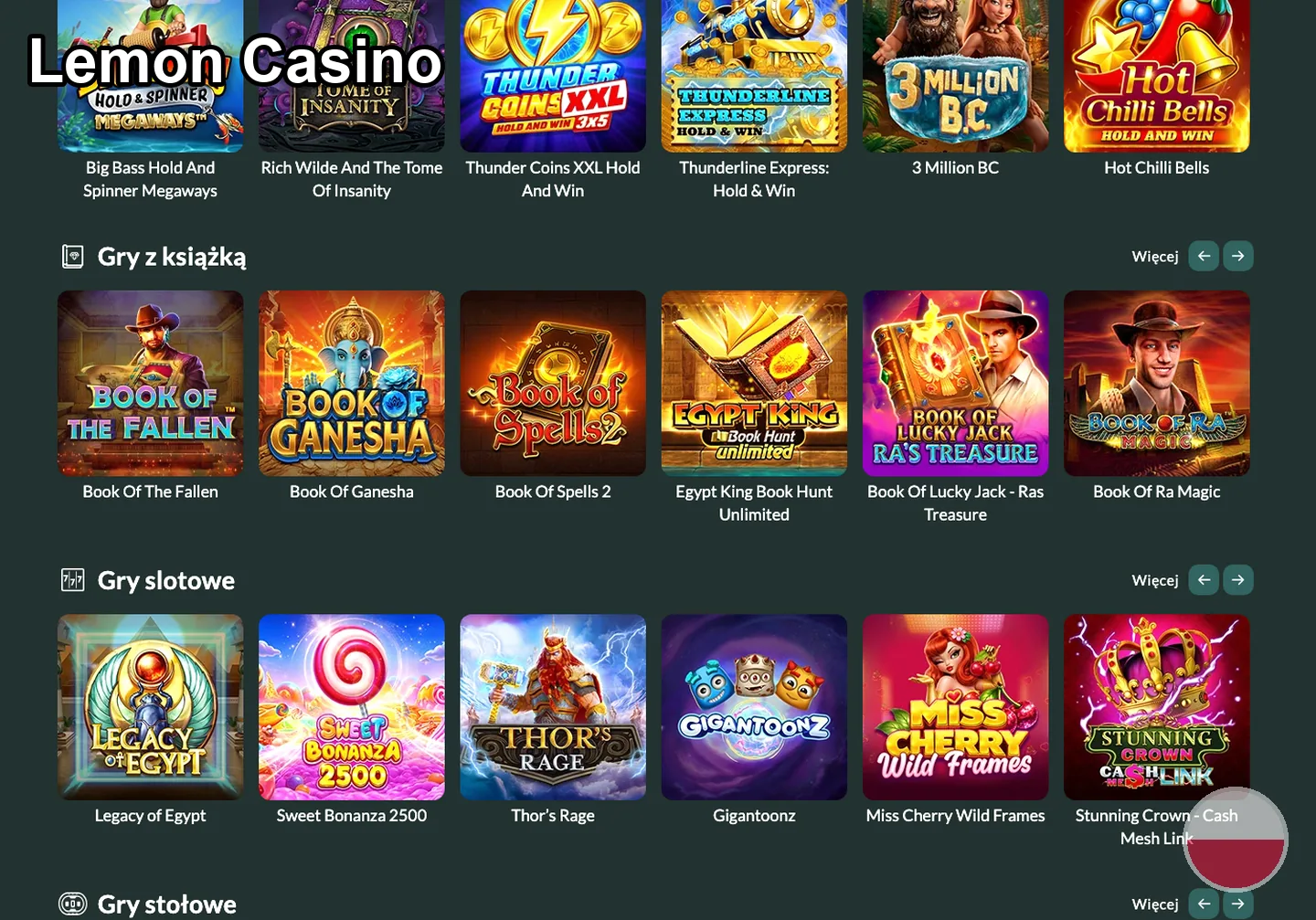 Lemon Casino – gry i automaty