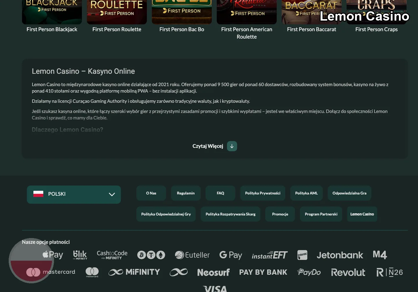 Lemon Casino – gry i automaty