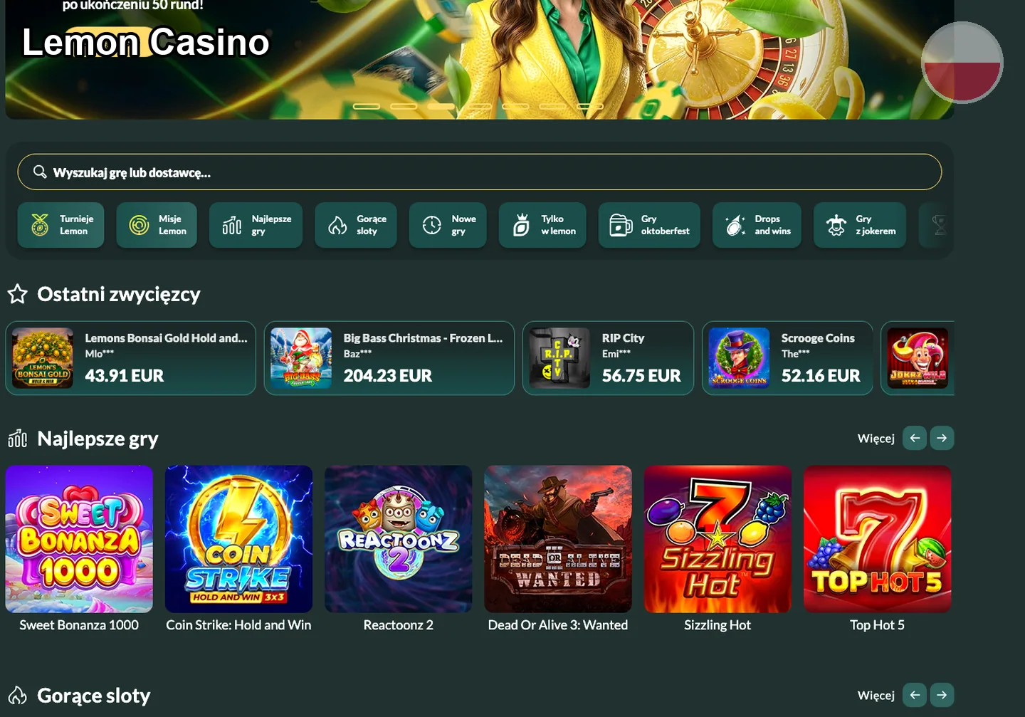 Lemon Casino – gry i automaty