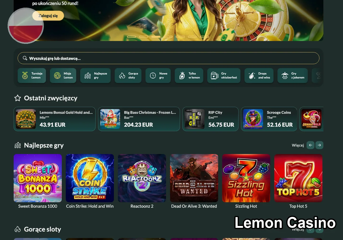 Lemon Casino – gry i automaty