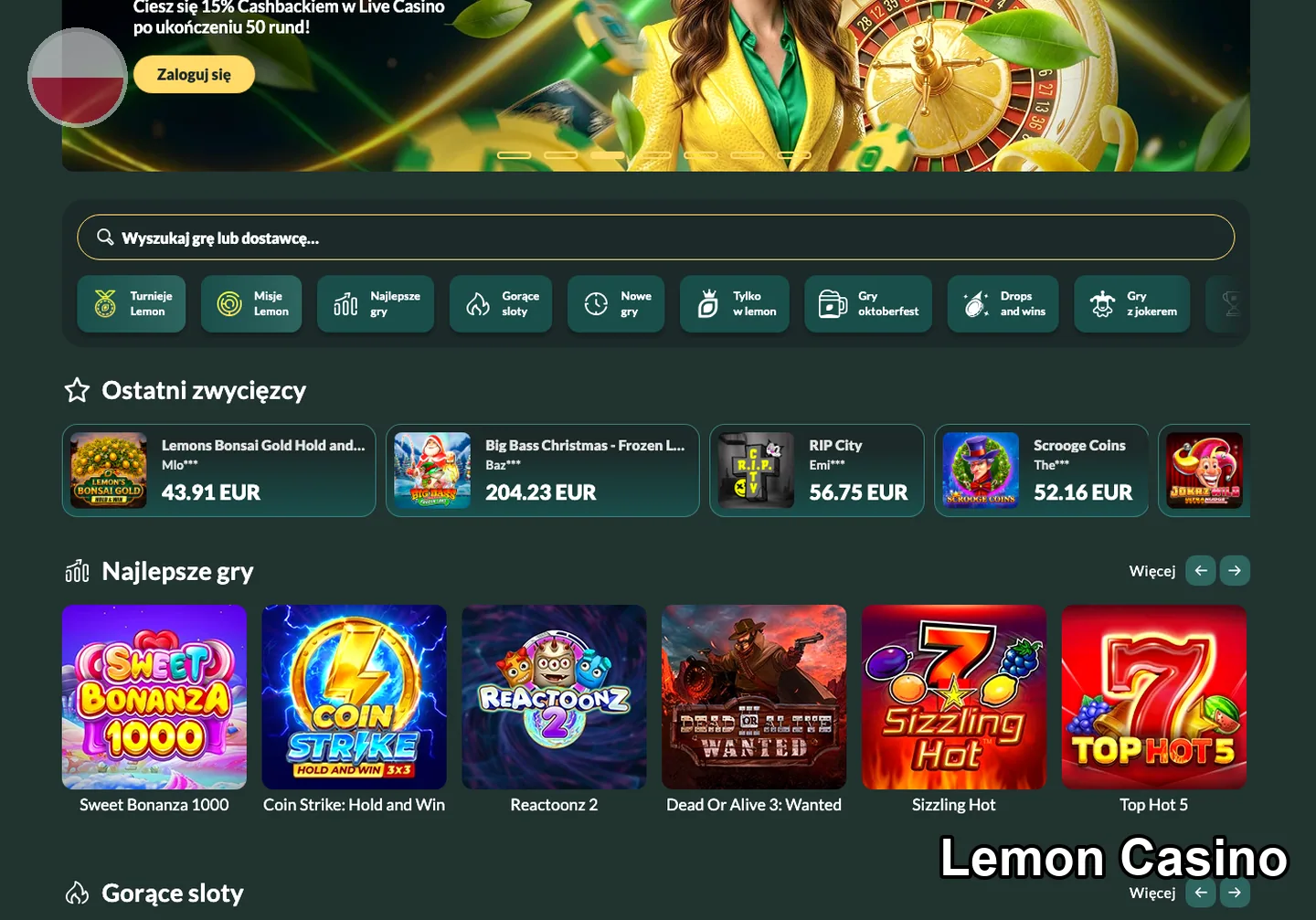 Lemon Casino – gry i automaty