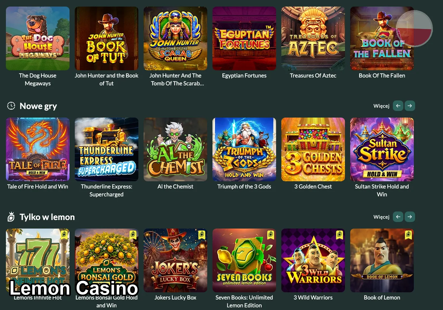 Lemon Casino – gry i automaty