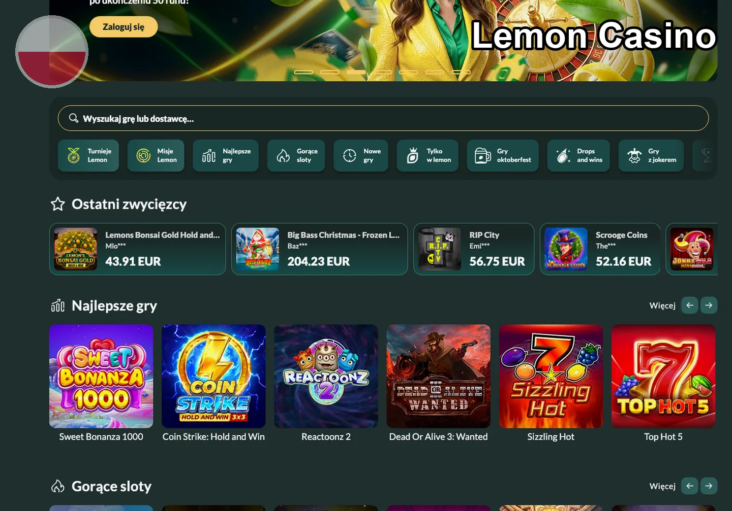 Lemon Casino – gry i automaty