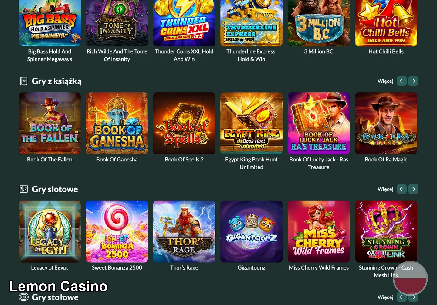 Lemon Casino – gry i automaty