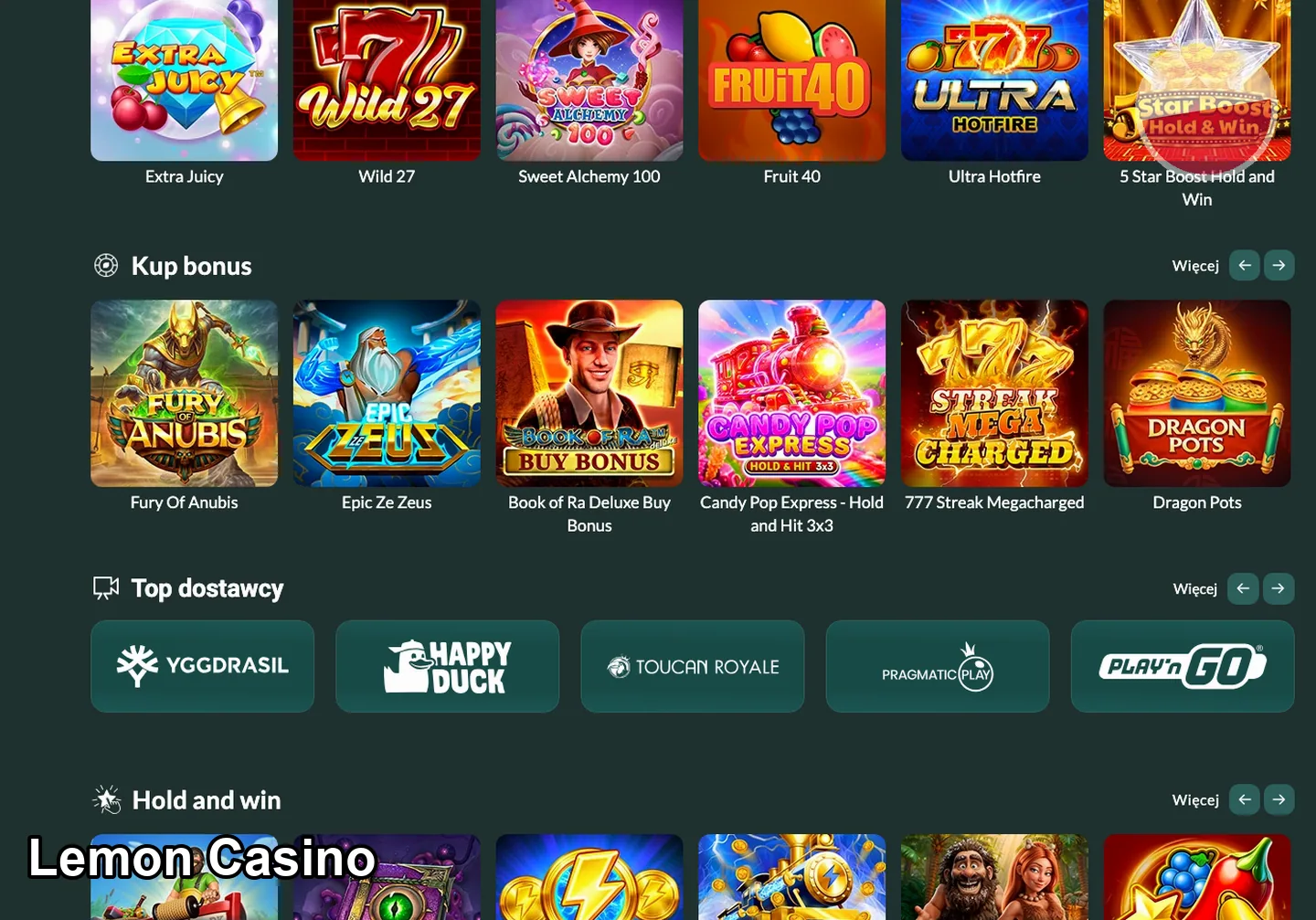 Lemon Casino – gry i automaty